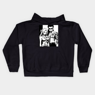 Japanese Tattoo Girlfriend Boyfriend Anime Couple Kids Hoodie